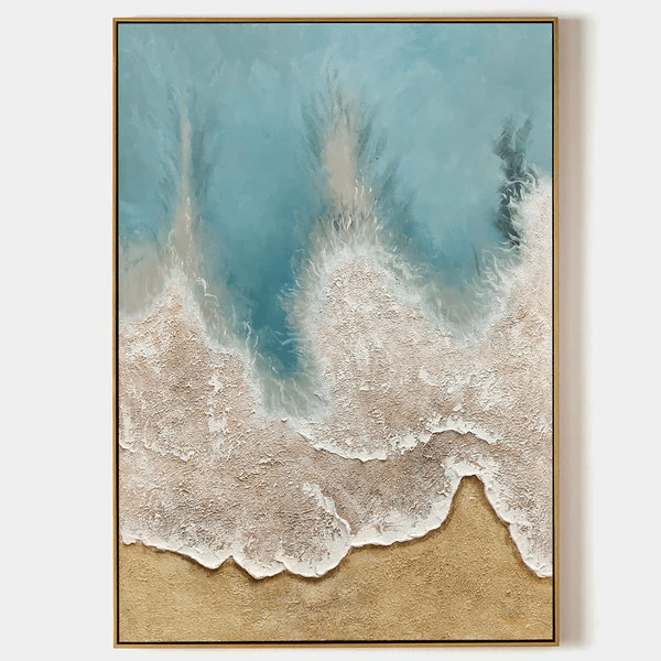 3D Heavy Texture Ocean Relief Art CZ0179 - Viral Wall Art